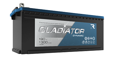 акб Gladiator Dynamic 190Ah 6СТ-190R (516*223*223) (болт)