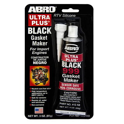 Герметик прокладок ABRO 999 OEM Ultra Plus (черный) 85г 412-AB 1/12