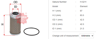 Фильтр гидравлический Sakura H5211