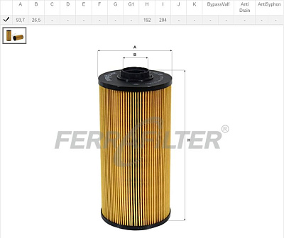 Фильтр топливный Fera Filter FCF920/1 (HL4679981/PF7984/P502424)