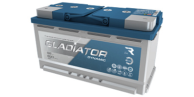 акб Gladiator Dynamic  6СТ-92R (353х175х190)