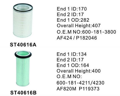 Фильтр воздушный ST40616AB (600-181-4300/P181046/PA1885)