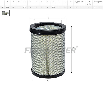 Фильтр воздушный Fera Filter FAR2129MS (6I-2508/RS3513/P532508)