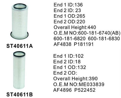 Фильтр воздушный ST40611AB (PA2784/PA3578/P181191/P522452)