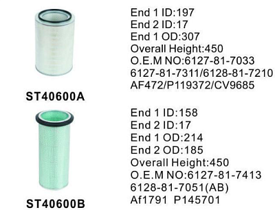 Фильтр воздушный ST40600AB (P181002/P119372)