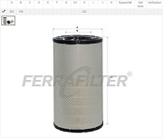Фильтр воздушный Fera Filter FAR2852/1M (263G2-37051)