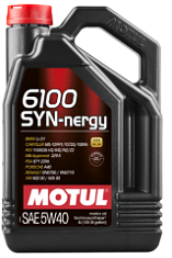 Масло моторное MOTUL 6100 Syn-nergie 5W40 SN, A3/B4 полусинтетика 1л, 1/12