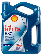 Shell DIESEL HX7 10W40, 4л, 1/4