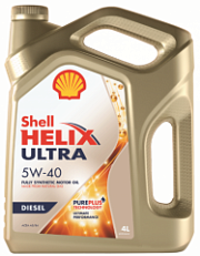 Shell Helix Ultra Diesel 5W-40, дизельное масло 4л, 1/4