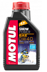 Масло моторное MOTUL Snowpower 4T 0W40 для снегоходов, синтетика 1л, 1/12